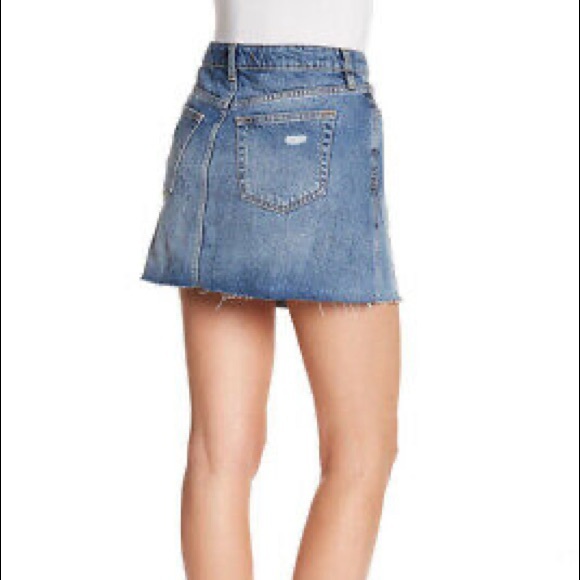 Free People We The Free Button Fly Jean Skirt - Picture 2 of 9